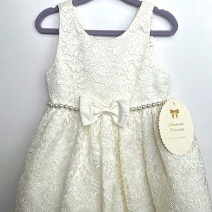 American Princess 3T Lace off white formal dress